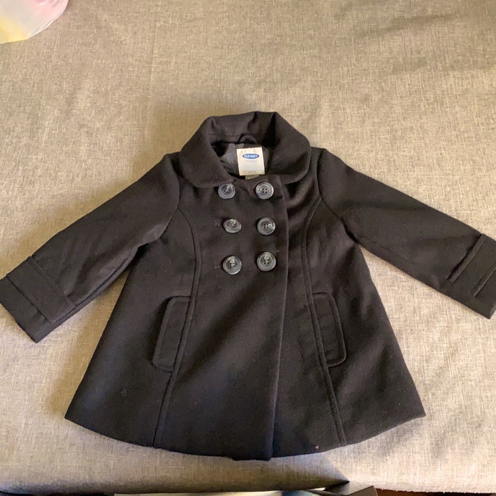 Black pea coat.